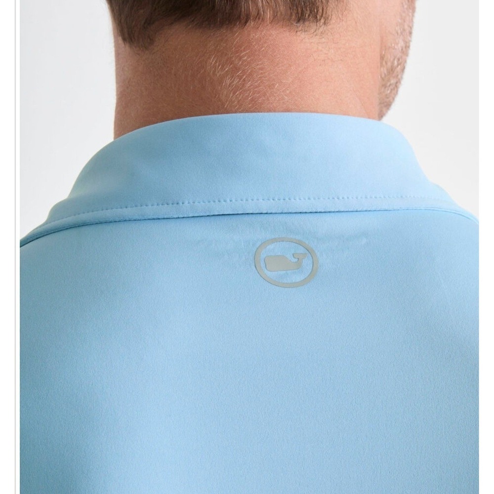 Vineyard Vines Sankaty Polo Jake Blue Performance Stretch Shirt Men's XXL NWT - Picture 4 of 10